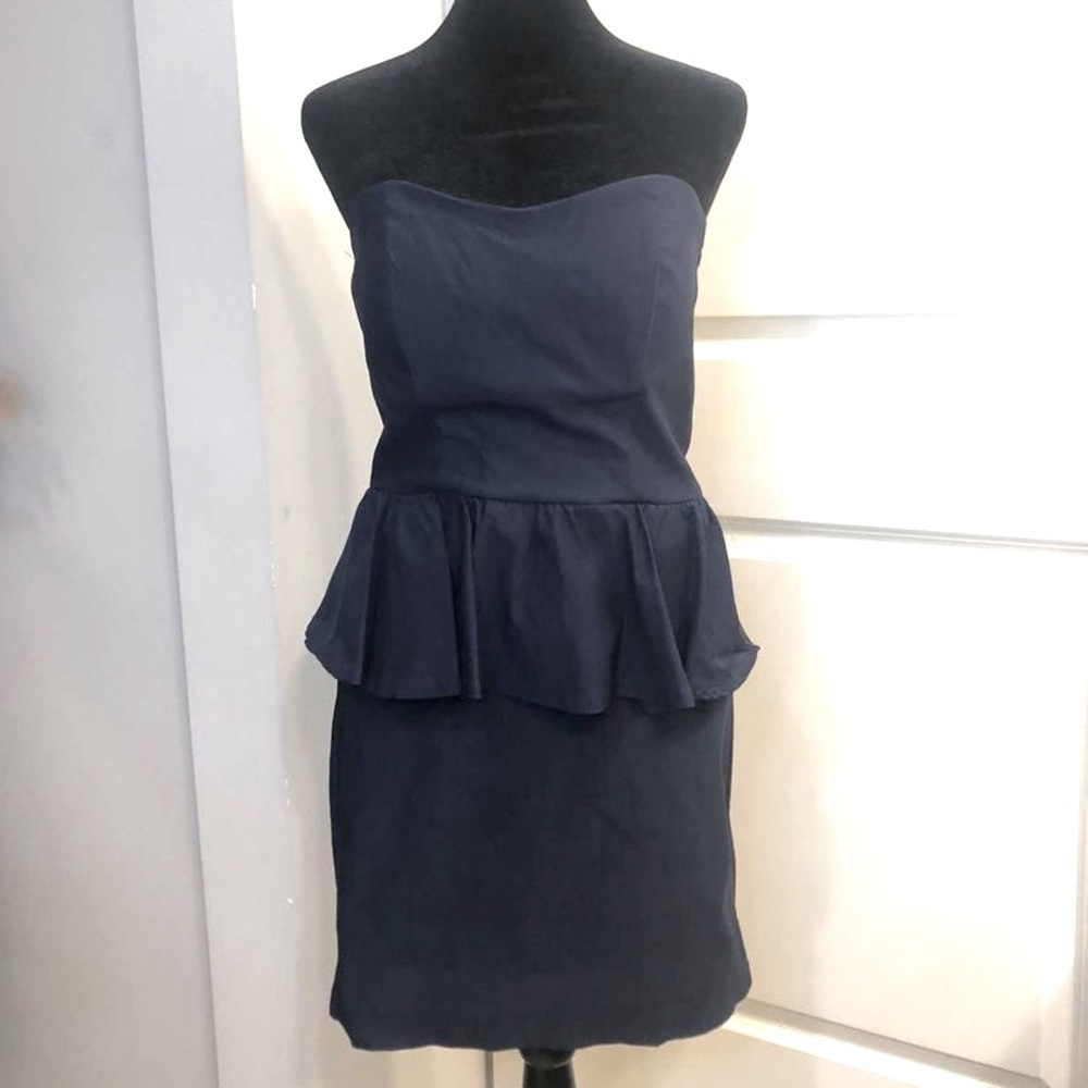 Blue Strapless Dress
